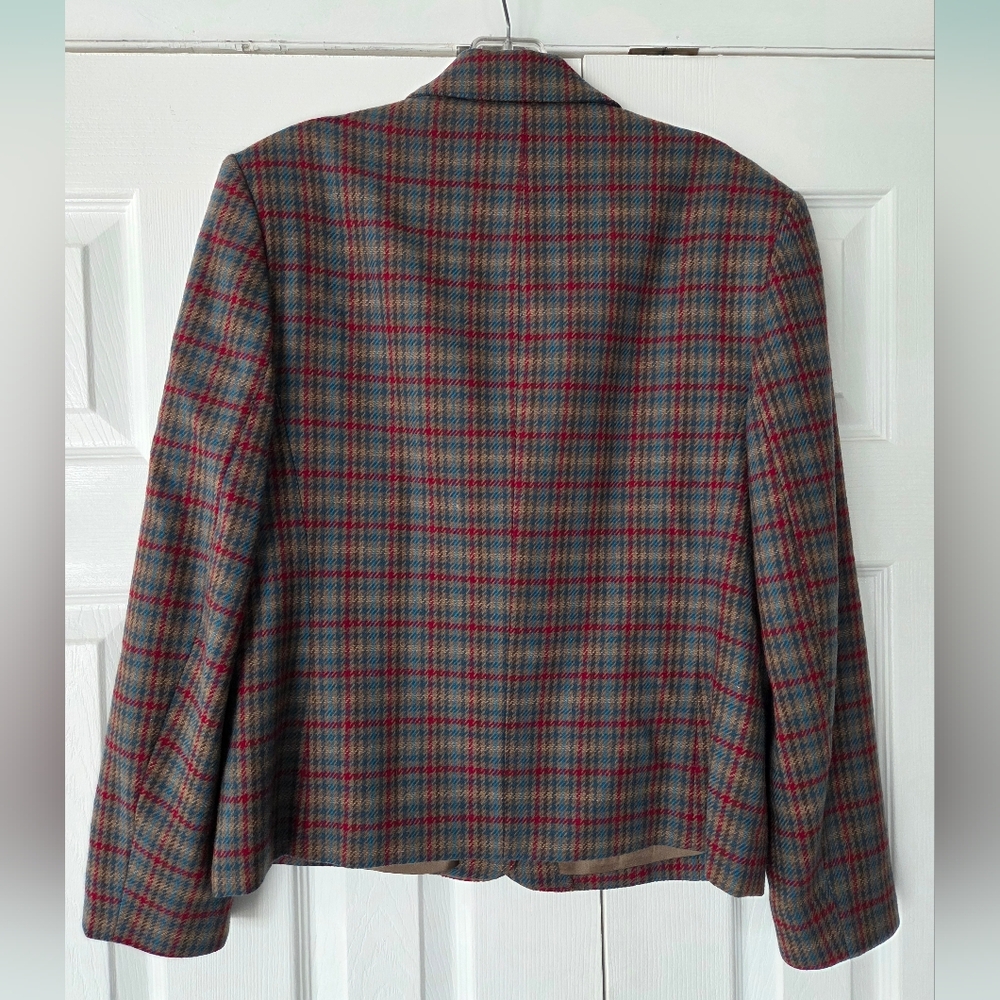 Pendleton Houndstooth Blazer Wool Blazer Jacket V… - image 4